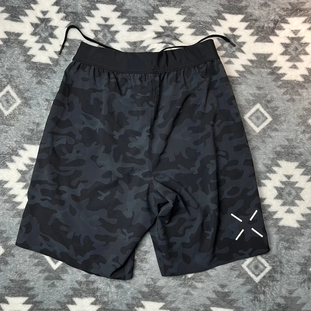 Ten Thousand Interval Shorts Mens S Black Camo Training Gym Athletic 7 Inseam